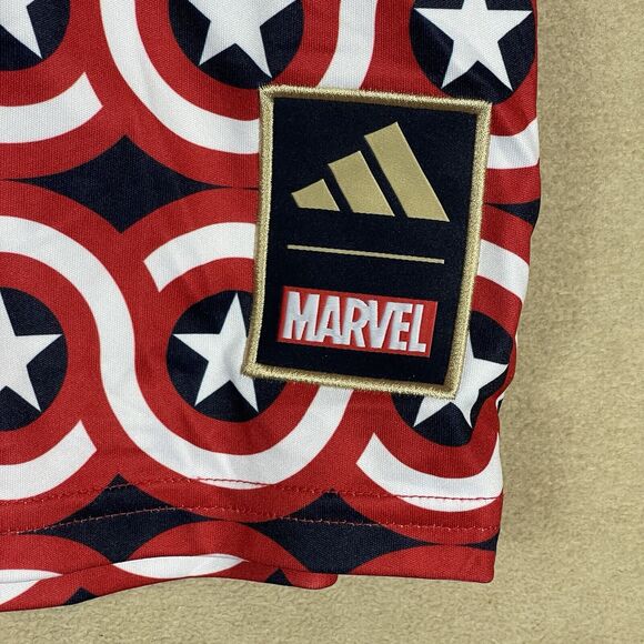 Adidas Jersey Mens 3XL Red‎ Portland Timbers MLS Marvel Captain America Prematch - Picture 6 of 10
